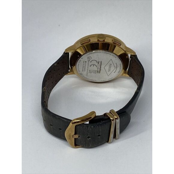 Fossil FTW1116 Women Brown Leather Rose Gold Analog Dial Hybrid Smartwatch XX631 - Picture 10 of 12